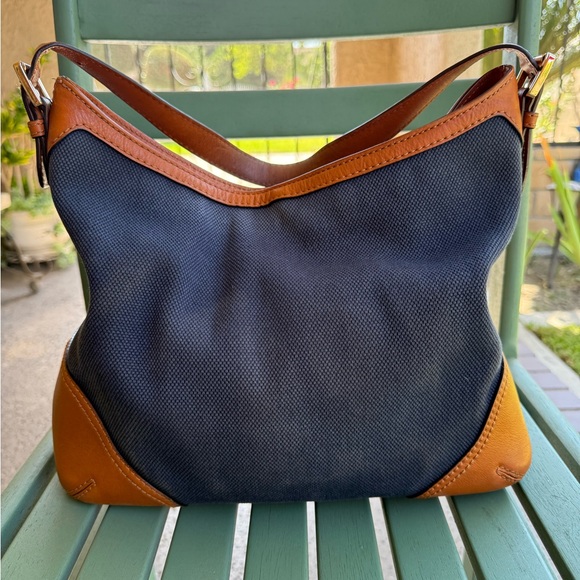 Michael Kors Blue and Brown Shoulder Bag - Picture 2 of 16